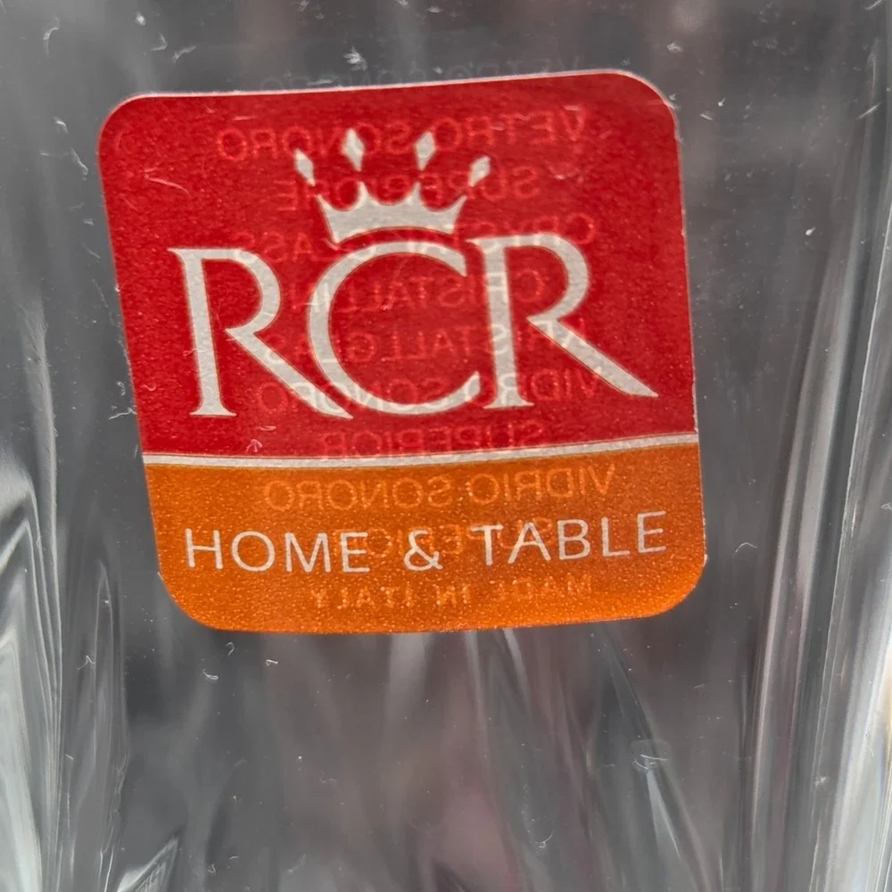 RCR Crystal Wine Glasses Goblets‎ Italy 7.5